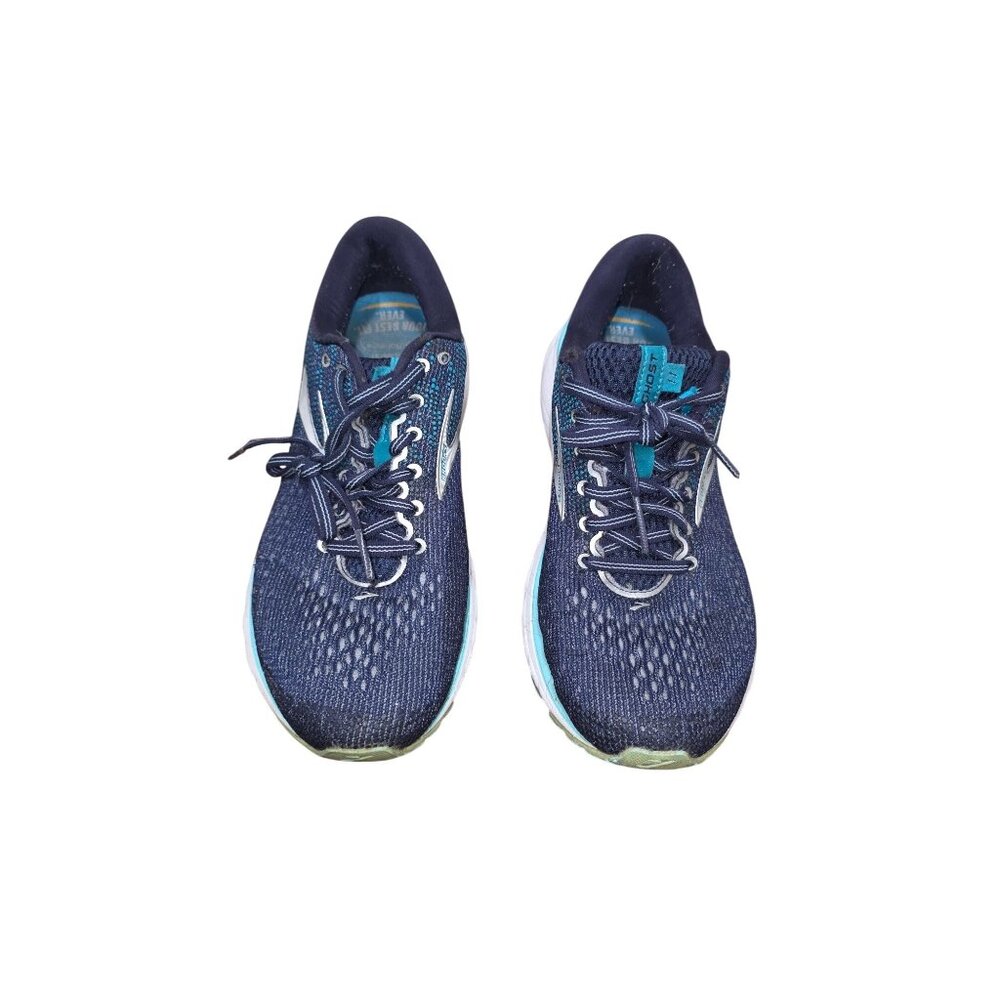 Brooks Ghost 13 Women's Running Shoes Size 8.5 Navy‎ & Teal Mesh Upper Cushioned
